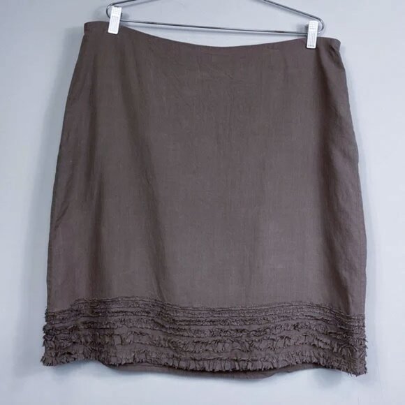 {Eileen Fisher} Irish linen Skirt, size M - Picture 3 of 11